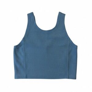 Lululemon Ribbed Softstreme Cropped Tank Top in Oasis Blue